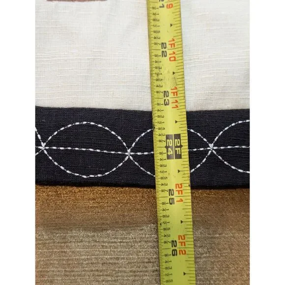 Classic Trend 90s/Y2K Linen Blend Cat Appliqué Jacket Colorblock Black Cream L - Picture 7 of 8